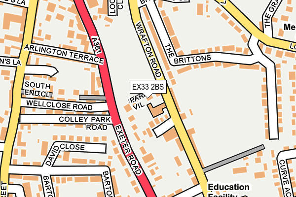 EX33 2BS map - OS OpenMap – Local (Ordnance Survey)