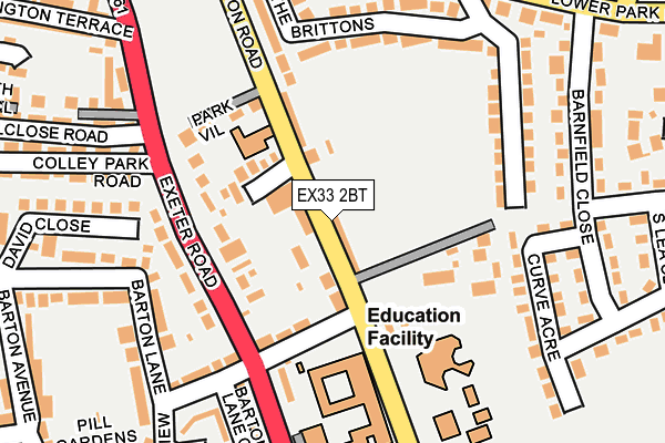 Map of DEVON CLEANERS LTD at local scale