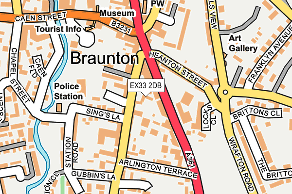 EX33 2DB map - OS OpenMap – Local (Ordnance Survey)