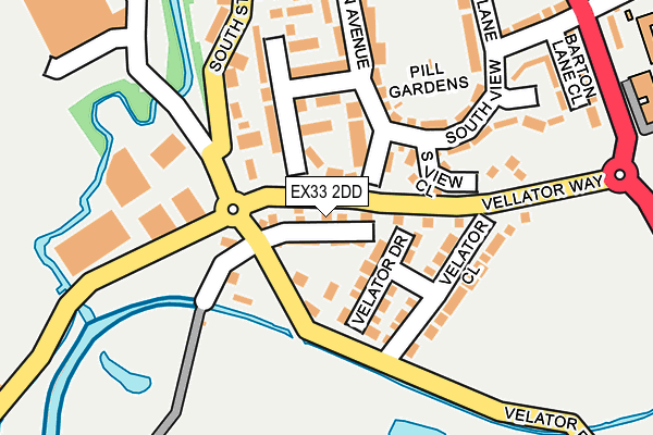 EX33 2DD map - OS OpenMap – Local (Ordnance Survey)