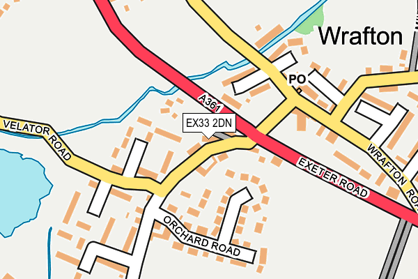 EX33 2DN map - OS OpenMap – Local (Ordnance Survey)