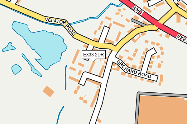 EX33 2DR map - OS OpenMap – Local (Ordnance Survey)