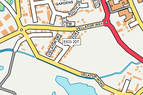 EX33 2DT map - OS OpenMap – Local (Ordnance Survey)