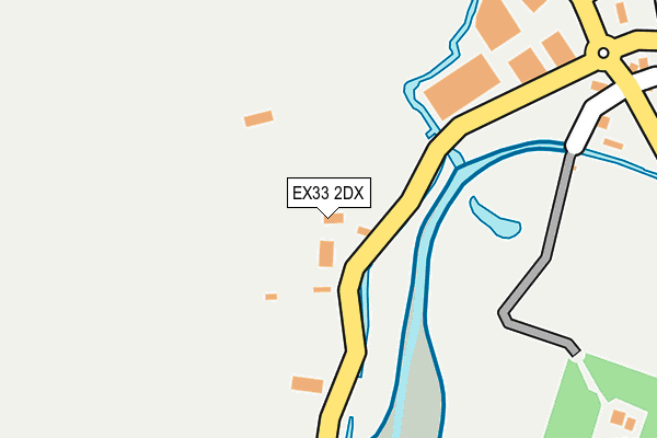 EX33 2DX map - OS OpenMap – Local (Ordnance Survey)