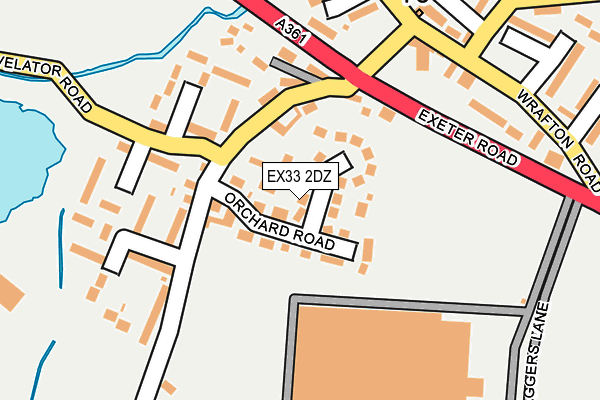 EX33 2DZ map - OS OpenMap – Local (Ordnance Survey)