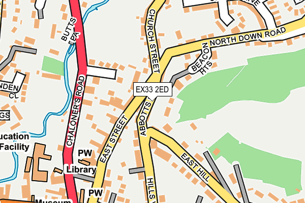 EX33 2ED map - OS OpenMap – Local (Ordnance Survey)