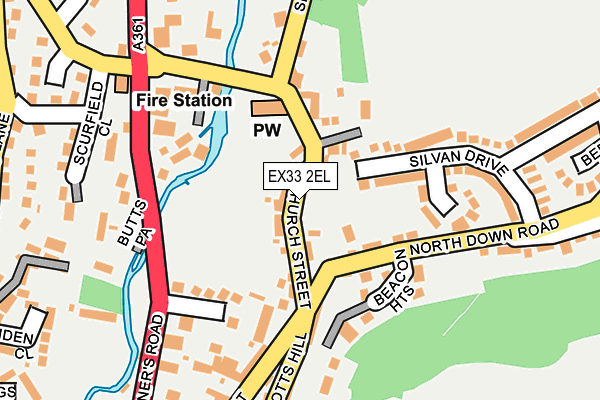 EX33 2EL map - OS OpenMap – Local (Ordnance Survey)