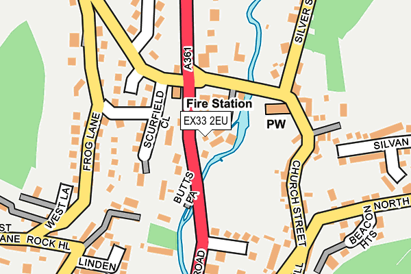 EX33 2EU map - OS OpenMap – Local (Ordnance Survey)