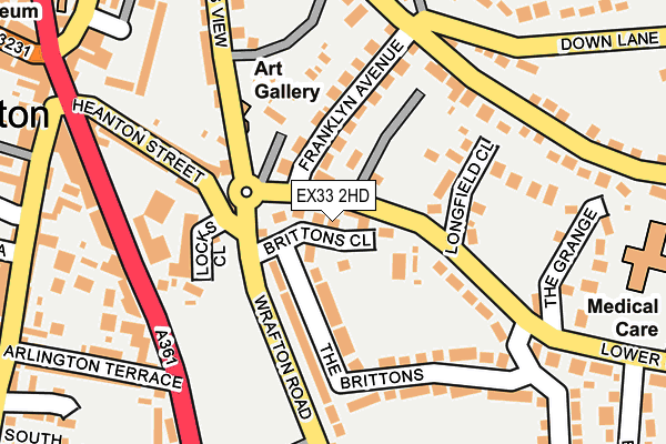 EX33 2HD map - OS OpenMap – Local (Ordnance Survey)