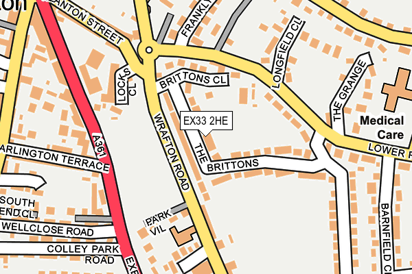 EX33 2HE map - OS OpenMap – Local (Ordnance Survey)