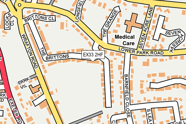 EX33 2HF map - OS OpenMap – Local (Ordnance Survey)