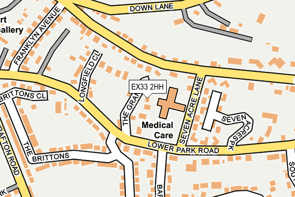 EX33 2HH map - OS OpenMap – Local (Ordnance Survey)