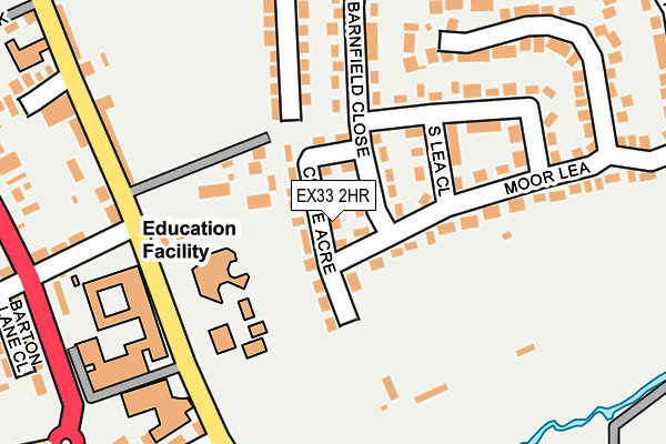 EX33 2HR map - OS OpenMap – Local (Ordnance Survey)