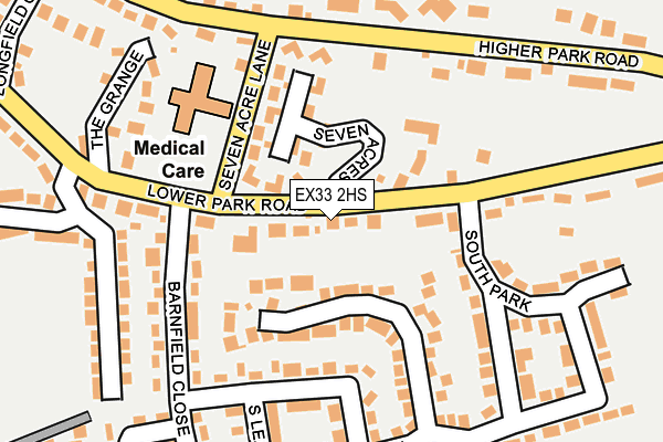 EX33 2HS map - OS OpenMap – Local (Ordnance Survey)