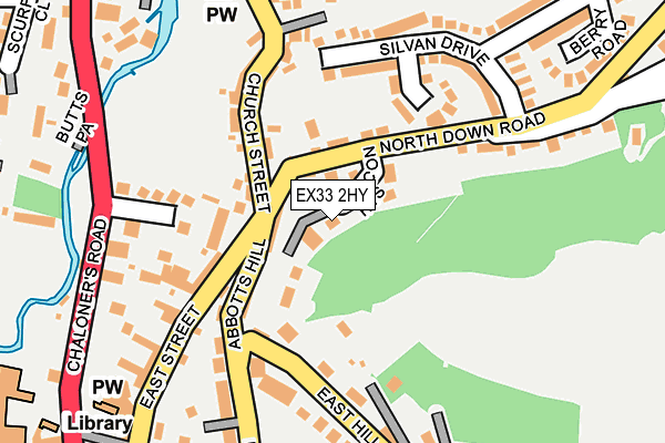 EX33 2HY map - OS OpenMap – Local (Ordnance Survey)