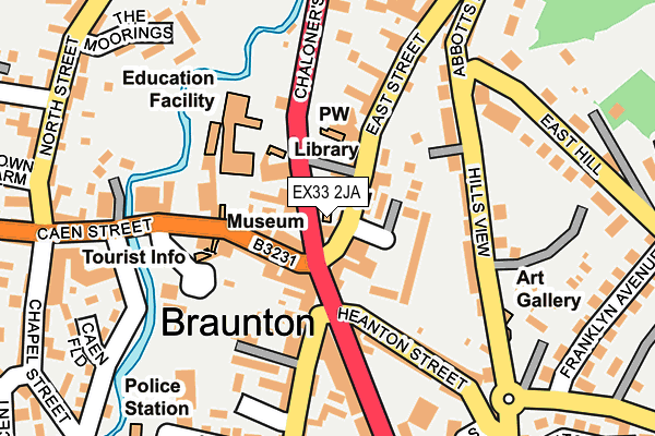 EX33 2JA map - OS OpenMap – Local (Ordnance Survey)