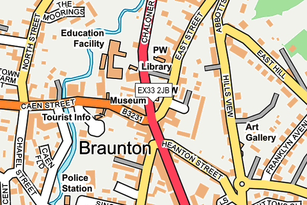 EX33 2JB map - OS OpenMap – Local (Ordnance Survey)