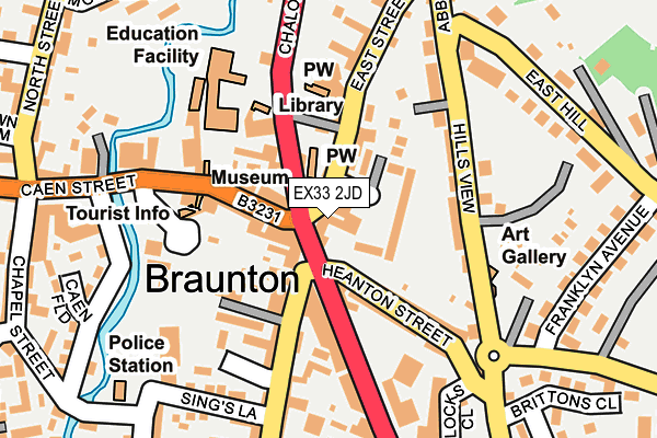 EX33 2JD map - OS OpenMap – Local (Ordnance Survey)