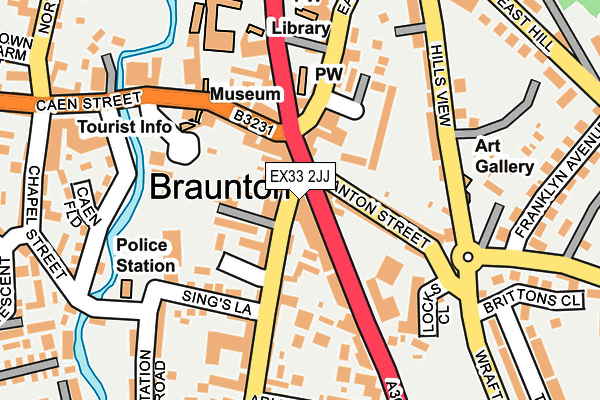 EX33 2JJ map - OS OpenMap – Local (Ordnance Survey)