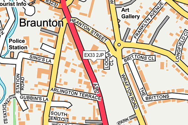 EX33 2JP map - OS OpenMap – Local (Ordnance Survey)