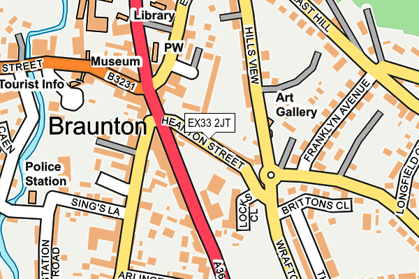 EX33 2JT map - OS OpenMap – Local (Ordnance Survey)