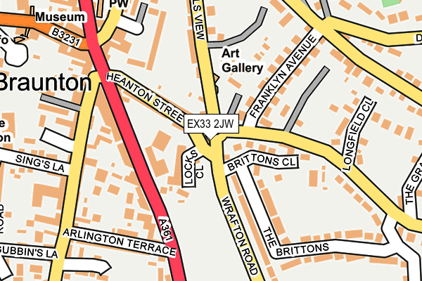 EX33 2JW map - OS OpenMap – Local (Ordnance Survey)