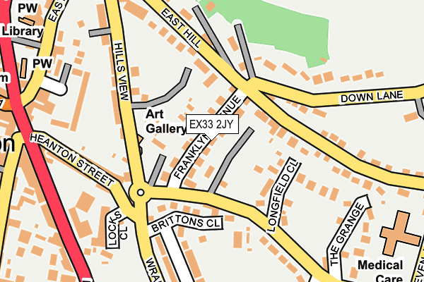 EX33 2JY map - OS OpenMap – Local (Ordnance Survey)