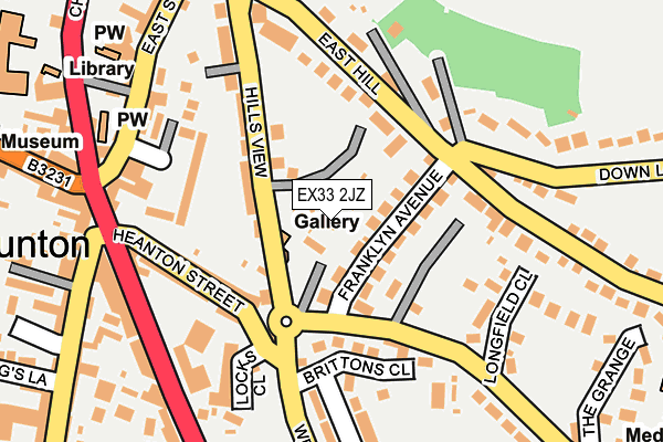 EX33 2JZ map - OS OpenMap – Local (Ordnance Survey)