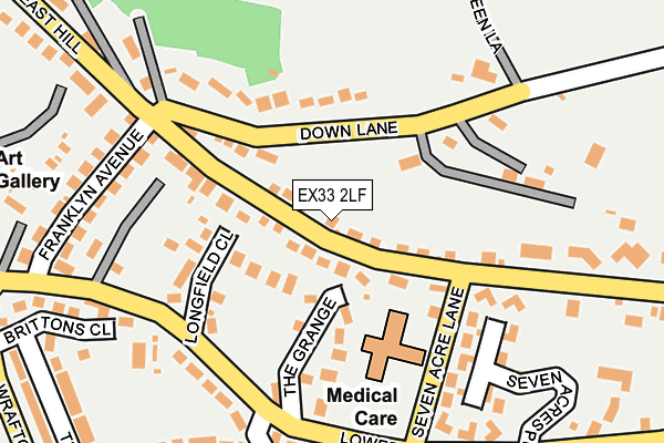 EX33 2LF map - OS OpenMap – Local (Ordnance Survey)