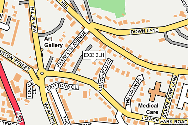 EX33 2LH map - OS OpenMap – Local (Ordnance Survey)
