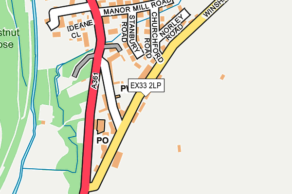 EX33 2LP map - OS OpenMap – Local (Ordnance Survey)