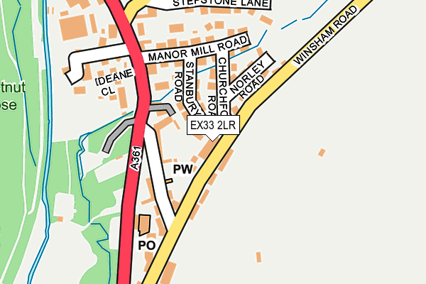 EX33 2LR map - OS OpenMap – Local (Ordnance Survey)
