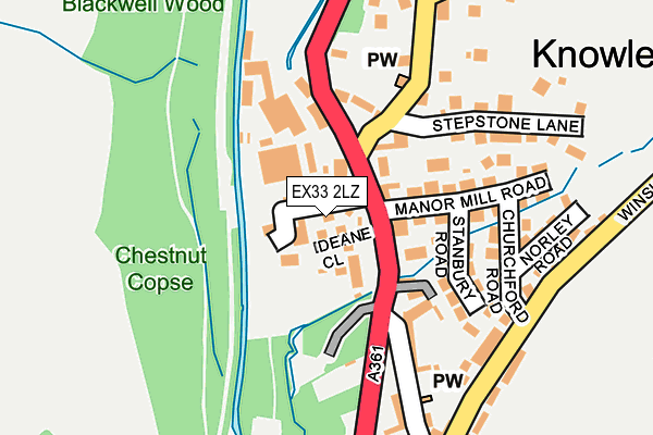 EX33 2LZ map - OS OpenMap – Local (Ordnance Survey)