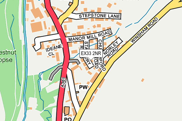 EX33 2NR map - OS OpenMap – Local (Ordnance Survey)