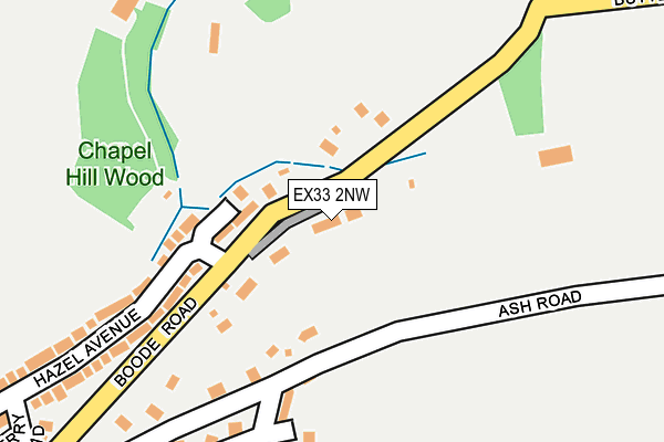 EX33 2NW map - OS OpenMap – Local (Ordnance Survey)