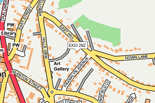 EX33 2NZ map - OS OpenMap – Local (Ordnance Survey)