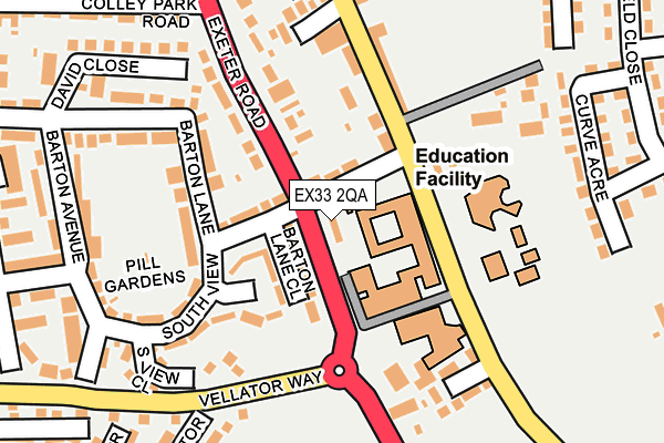 EX33 2QA map - OS OpenMap – Local (Ordnance Survey)