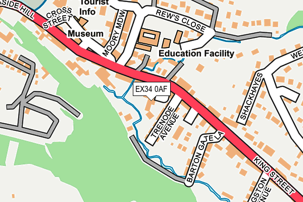 EX34 0AF map - OS OpenMap – Local (Ordnance Survey)