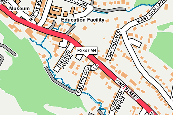 EX34 0AH map - OS OpenMap – Local (Ordnance Survey)