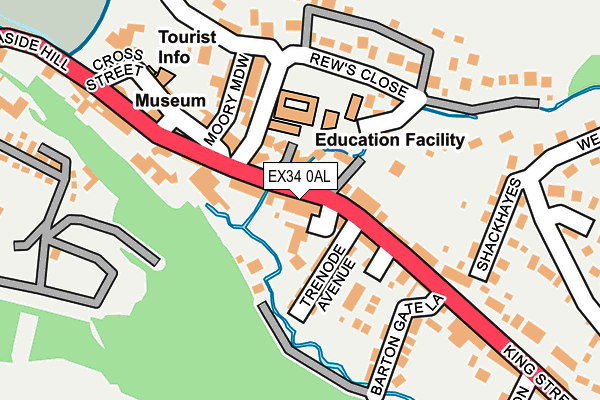 EX34 0AL map - OS OpenMap – Local (Ordnance Survey)