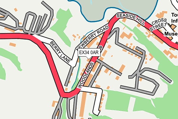 EX34 0AR map - OS OpenMap – Local (Ordnance Survey)