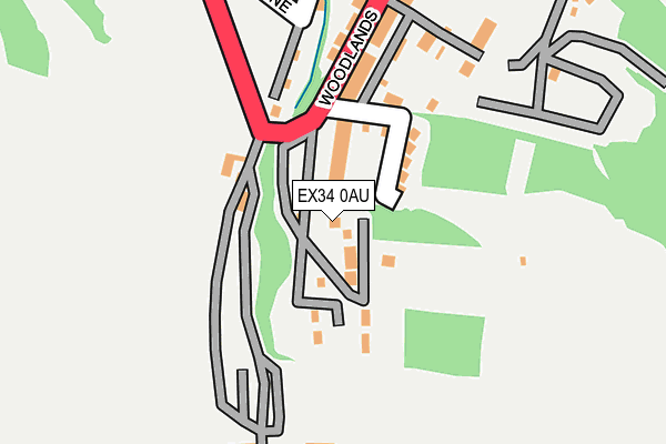 EX34 0AU map - OS OpenMap – Local (Ordnance Survey)