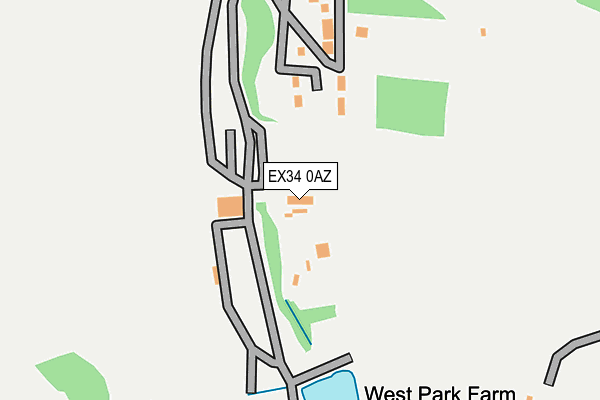 EX34 0AZ map - OS OpenMap – Local (Ordnance Survey)