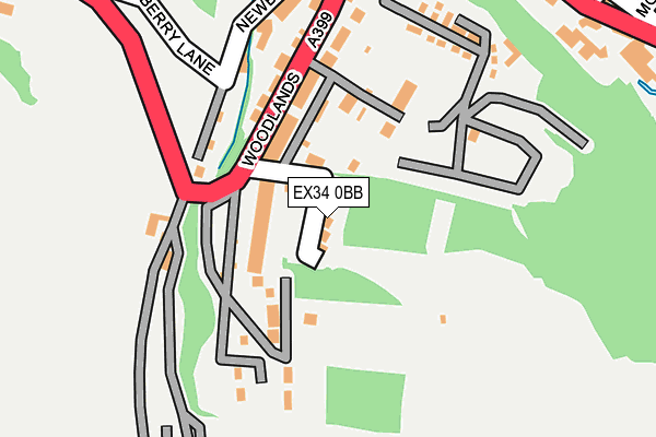 EX34 0BB map - OS OpenMap – Local (Ordnance Survey)