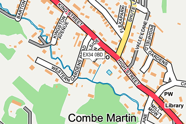 EX34 0BD map - OS OpenMap – Local (Ordnance Survey)