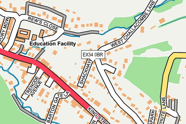 EX34 0BR map - OS OpenMap – Local (Ordnance Survey)