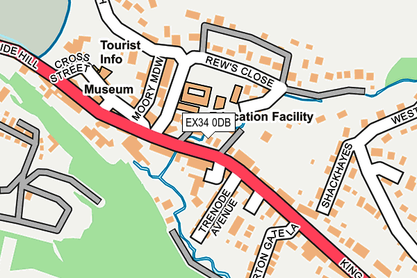 EX34 0DB map - OS OpenMap – Local (Ordnance Survey)