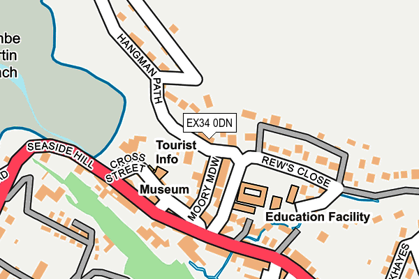 EX34 0DN map - OS OpenMap – Local (Ordnance Survey)