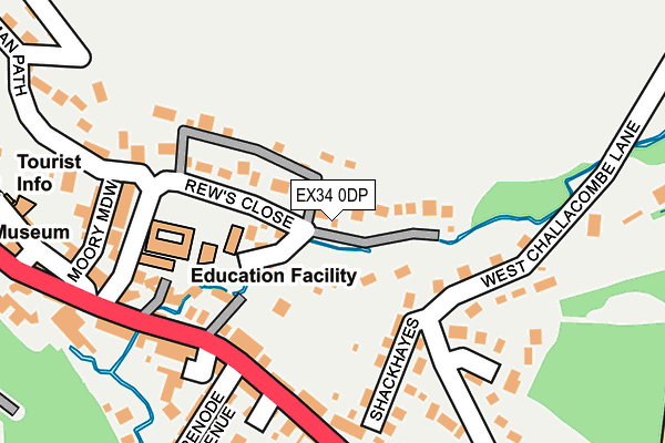 EX34 0DP map - OS OpenMap – Local (Ordnance Survey)