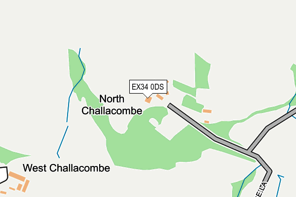 EX34 0DS map - OS OpenMap – Local (Ordnance Survey)